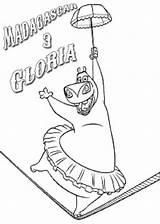 Madagascar Gloria Fugitivos Dibujosparacolorear sketch template