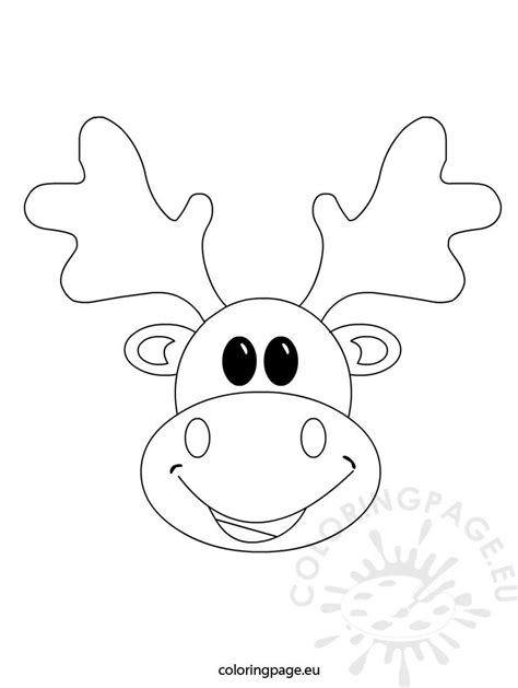 reindeer face coloring pages  getcoloringscom  printable