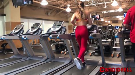 sexy teen in red leggings at gym candid free hd porn 8f