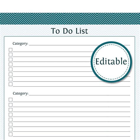 list  categories editable productivity  organizelife