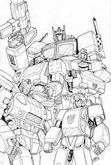 Transformers Optimus Coloring Autobots Colorare Beamer Lineart Magnus Robot Artigo sketch template