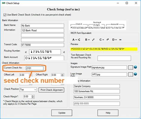 edit check number ezcheckprinting software