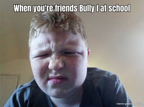 when you re friends bully i at school meme generator