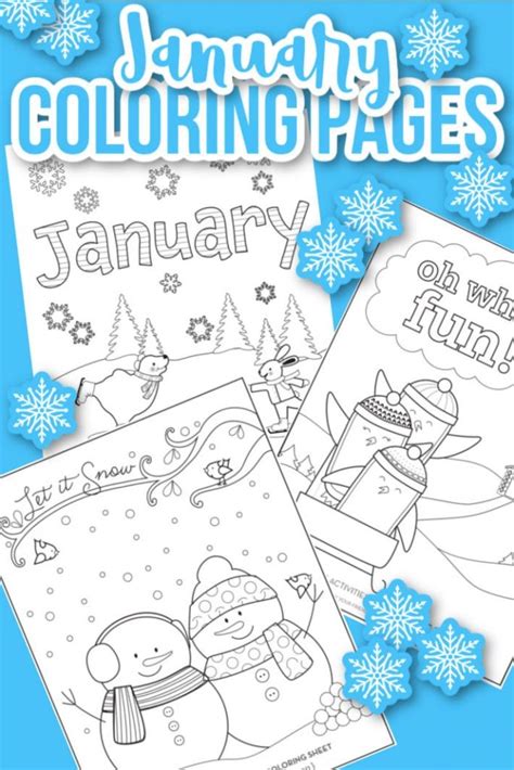 happy  print   january coloring pages  winter