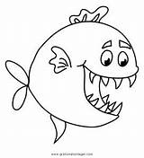 Piranha Fische Tiere Malvorlage Kategorien sketch template