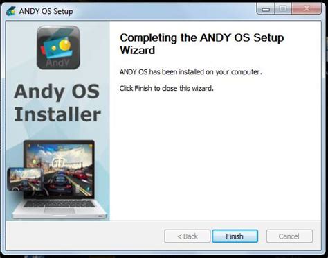 install andy emulator  errors dizecom