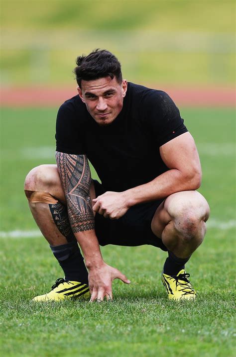 Footy Players Sonny Bill Williams Of The New Zealand All
