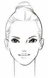 Face Fashion Illustration Drawing Head Draw Sketches Template Woman Portrait Faces Choose Board sketch template