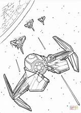 Coloring Pages Wing Starfighter Popular sketch template