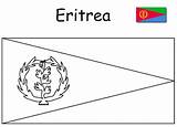 Flag Coloring Eritrea Geography sketch template