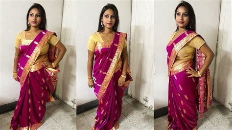 wear  silk saree perfectly perfect saree draping saree