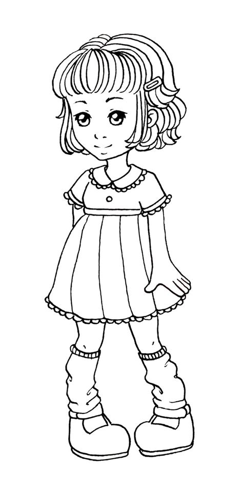 girl coloring pages painting patterns  digital stamps