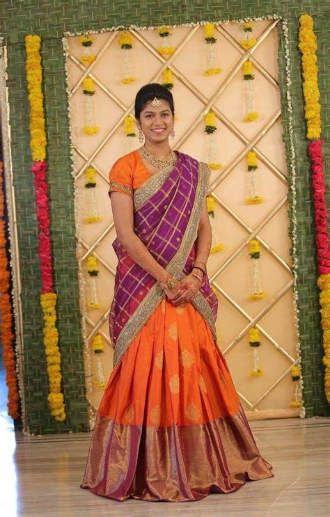 113 best pattu half sarees images on pinterest blouse designs langa voni and saree