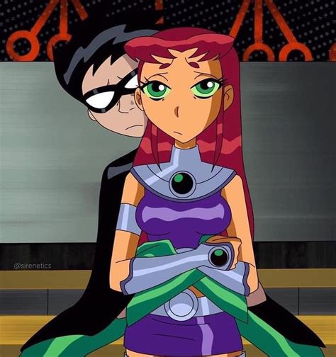pin on teen titans robin and starfire