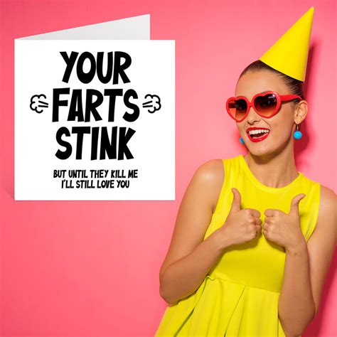 Funny Anniversary Card For Him Your Farts Stink Valentines Birthday