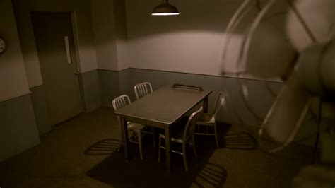 empty interrogation room high angle slider stock footage sbv 338539611