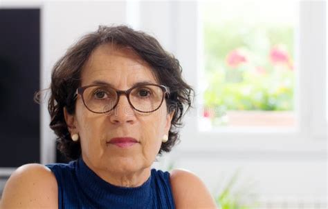 Portrait Of A Mature Woman With Glasses Stock Image Image Of Glasses