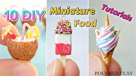 diy polymer clay miniature food tutorials compilation youtube