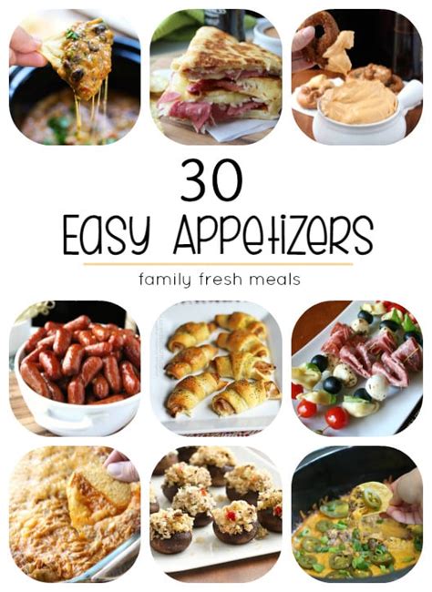 easy appetizers family fresh meals