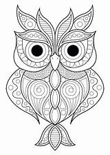 Owl Eule Mustern Verschiedenen sketch template
