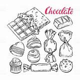 Candies Chocolat Doodle Desenho Chocolats Istockphoto Bonbon Doodles Escolha Doces 123rf sketch template