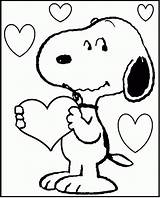 Snoopy Coloring Pages Valentines Valentine Kids Printable Charlie Brown Sheets Woodstock Peanuts Colouring Print Book Fzh Books Heart Animal Crafts sketch template