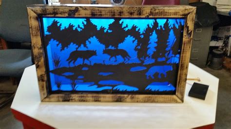 led lighted shadow box shadow box woodworking projects woodworking