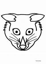 Possum Masks sketch template
