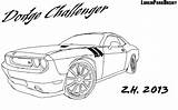 Dodge Challenger Coloring Pages Sketch Cars Template sketch template