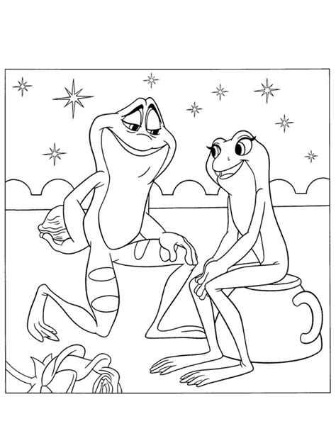 tiana  prince naveen coloring page funny coloring pages