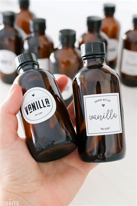 printable vanilla extract labels tidbits