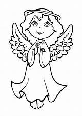 Anjos Anjinhos Anjinha Orando Anjo Desenho Angels Dia Desenhospracolorir sketch template