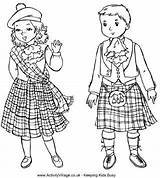 Scotland Children Coloriage Colouring Coloring Kilt Scottish Pages Around Du Enfant Color Kids Template St Bretagne Crafts Burns Ecosse Robert sketch template