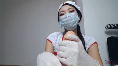 asian nurse gives dildo handjob with surgical mask and gloves thumbzilla
