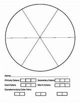 Wheel Worksheet Warm Cool Color Primary Secondary Complementary Grade Activities Subject sketch template