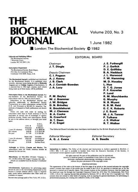 administrative content biochemical journal