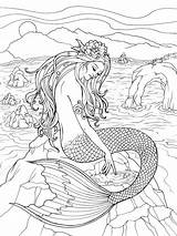 Sirenas Pintar Iluminar sketch template