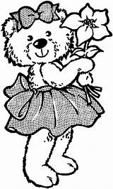 Bear Teddy Coloring Pages Christmas Celebrate sketch template