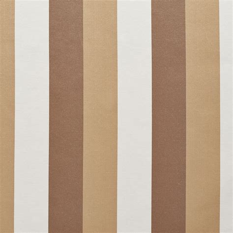 beige white  brown shiny large stripe damask silk  upholstery fabric