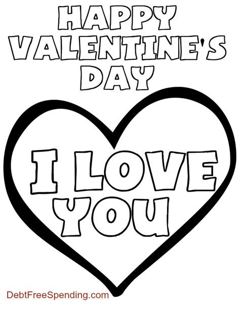 valentines day  love  coloring page debt  spending