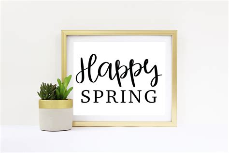 happy spring sign spring seasonal sign printable instant etsy