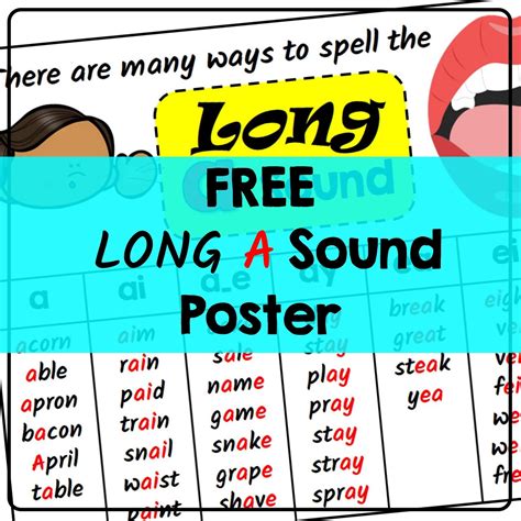 teachers idea  vowel sound poster