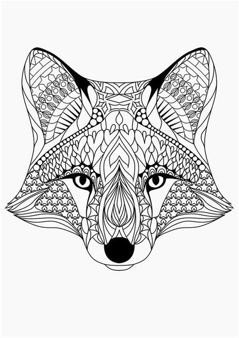 fox coloring page printable adult coloring pinterest foxes adult