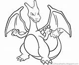 Charizard Ausmalen Pikachu Glurak Druckfähige Dracaufeu Velg Tavle Pokémon sketch template