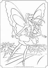 Coloring Barbie Pages Fairy Princess Popular Printable sketch template