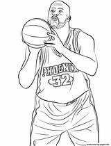 Shaquille Oneal Basketball Neal Durant Supercoloring Drukuj sketch template
