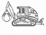 Coloring Excavator Pages Construction Equipment Printable Print Bulldozer Getcolorings Getdrawings Color sketch template