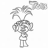Trolls Coloring Pages Movie Kids sketch template