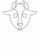 Mask Goat Printable Template Pdf Color sketch template