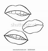 Coloring Mouth Lip Pages Open Makeup Style Getcolorings Color Getdrawings sketch template